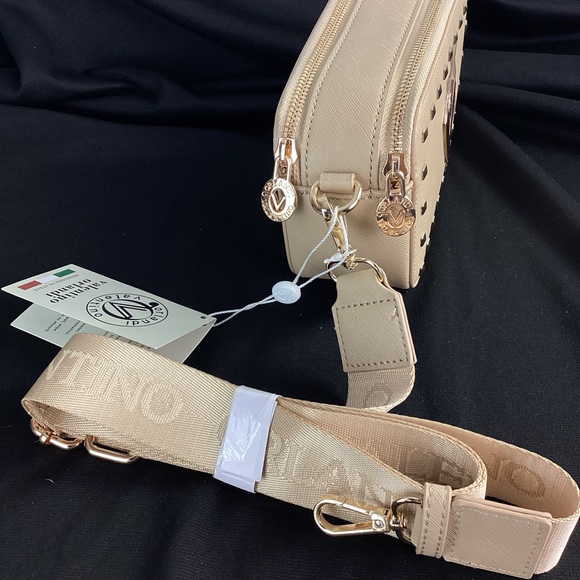 VALENTINO ORLANDI Studded Double Zip Crossbody Camera Bag Purse New $159 - Picture 2 of 11